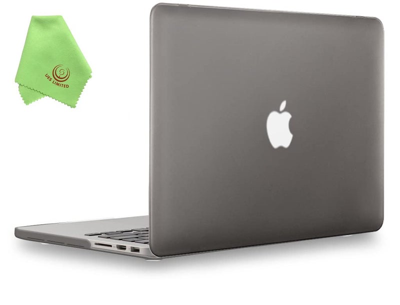 UESWILL Matte Hard Shell Case Cover Compatible with MacBook Pro (Retina, 13 inch, Early 2015/2014/2013/Late 2012), Model A1502/A1425, No CD-ROM, No USB-C, Gray - Image 1